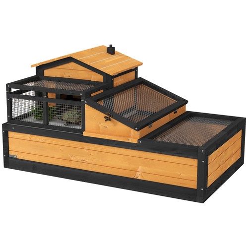 Pawhut wooden tortoise house - tortoise,