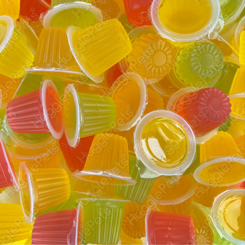 100x fruit jelly pots - fruit,